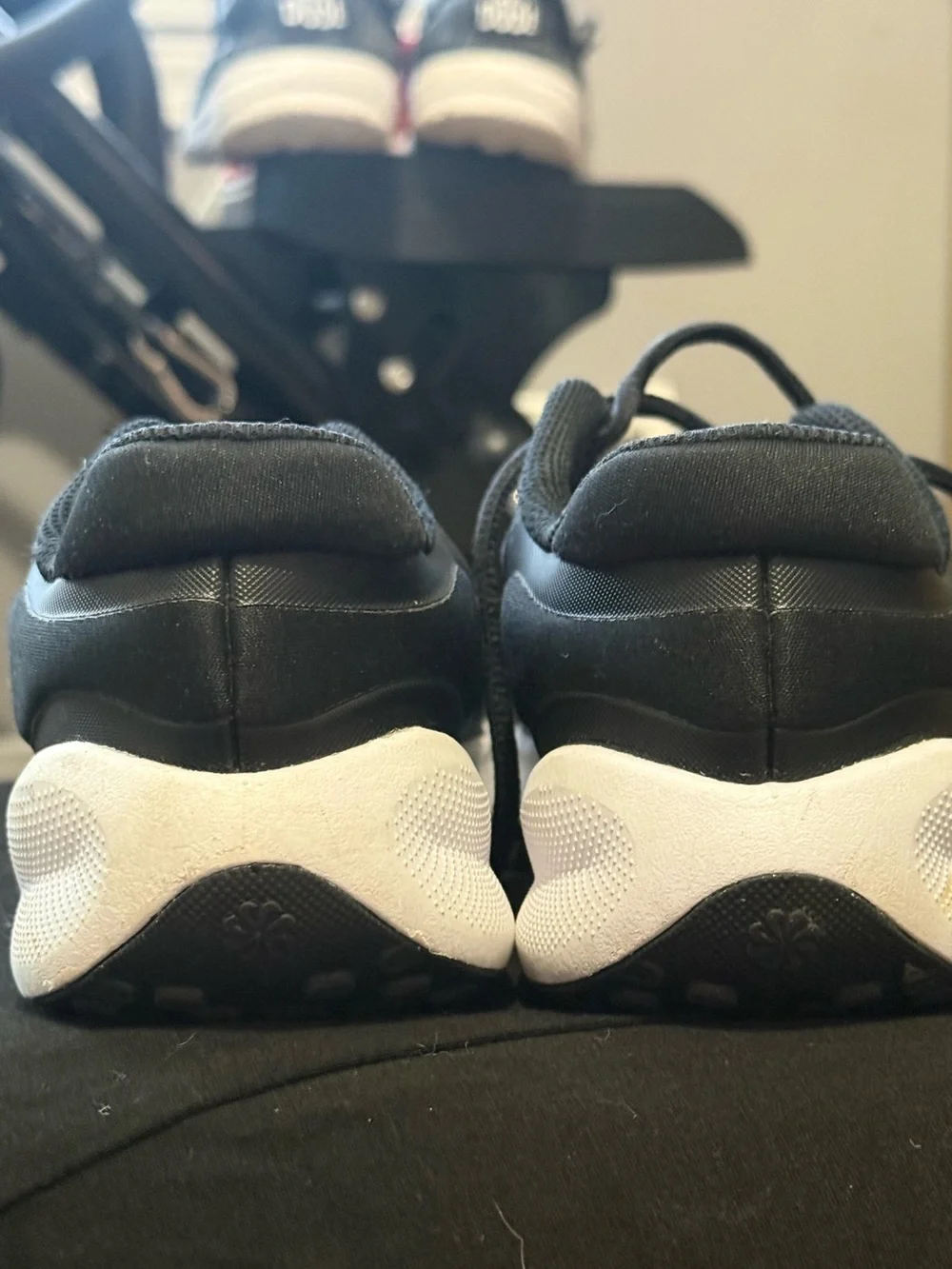 Nike Kids Black and White Swoosh Athletic Sneakers